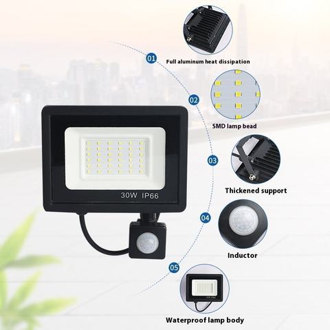 Floodlight LED SMD con sensor